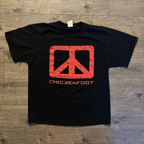 Chickenfoot 2009 Large T Shirt The World Tour Concert Hagar Satriani Black OOP - Picture 1 of 5